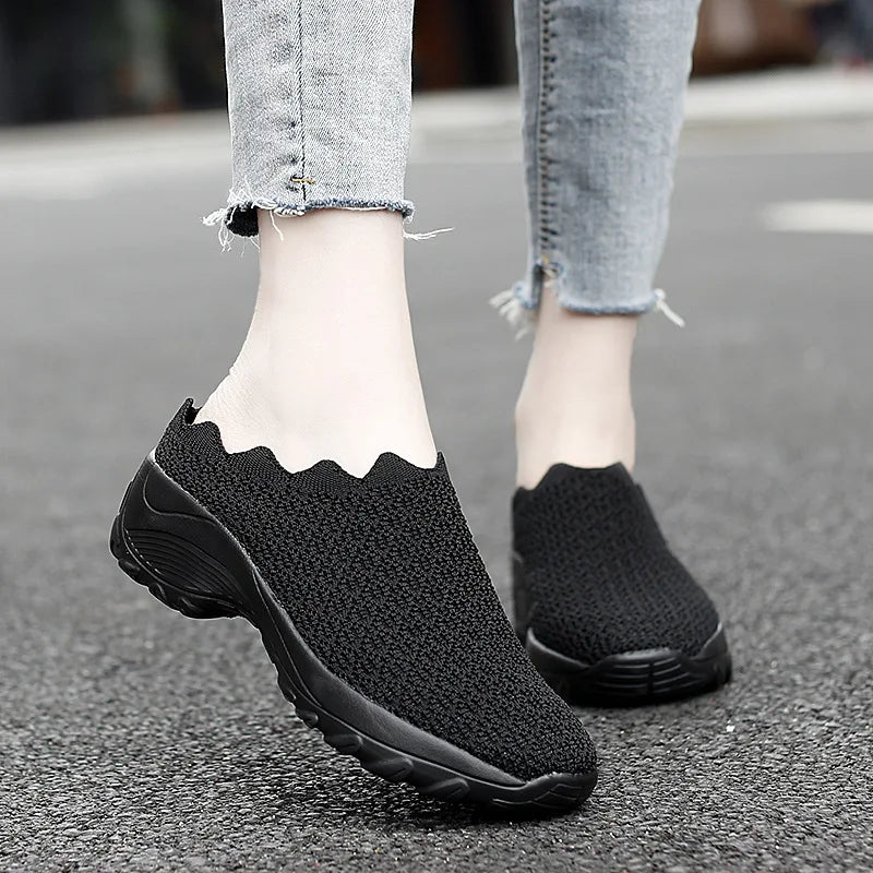 Women Casual Shoes Fashion Breathable Walk Mesh Flat Shoes Lady Sneakers Women Tenis Feminino Shoes Lady  Mesh Summer Shoesty76