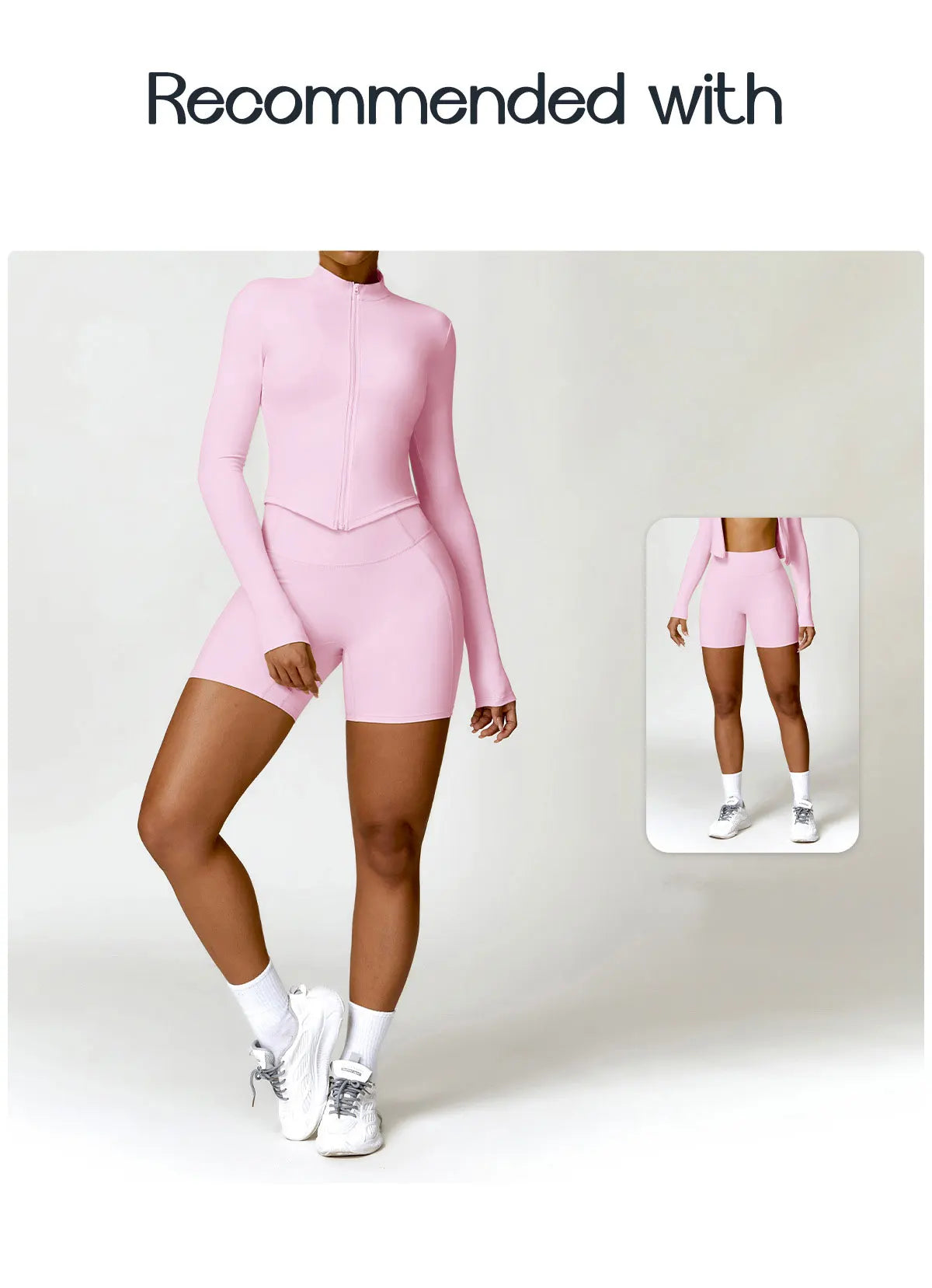 Chaqueta de mujer con cremallera completa y estilo deportivo