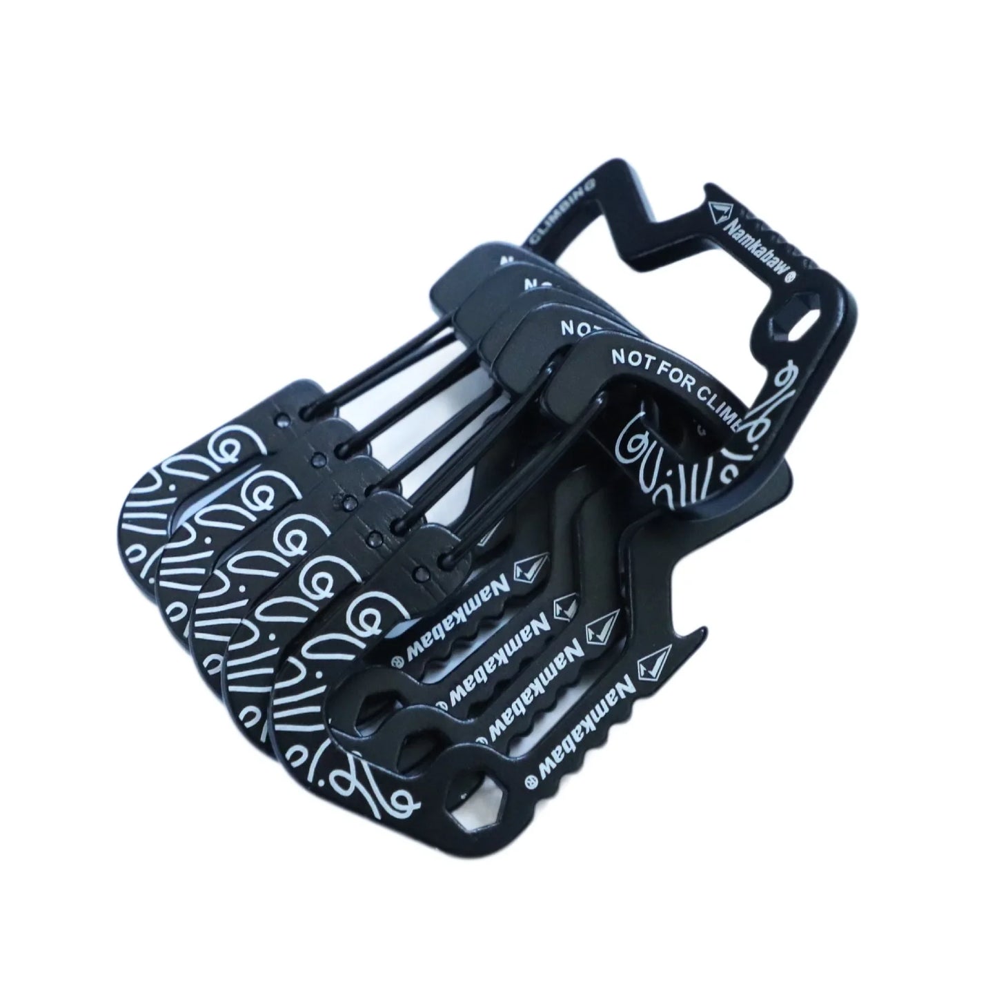 1/2/5pcs Outdoor Backpack Carabiner Multifunctional Print D Ring