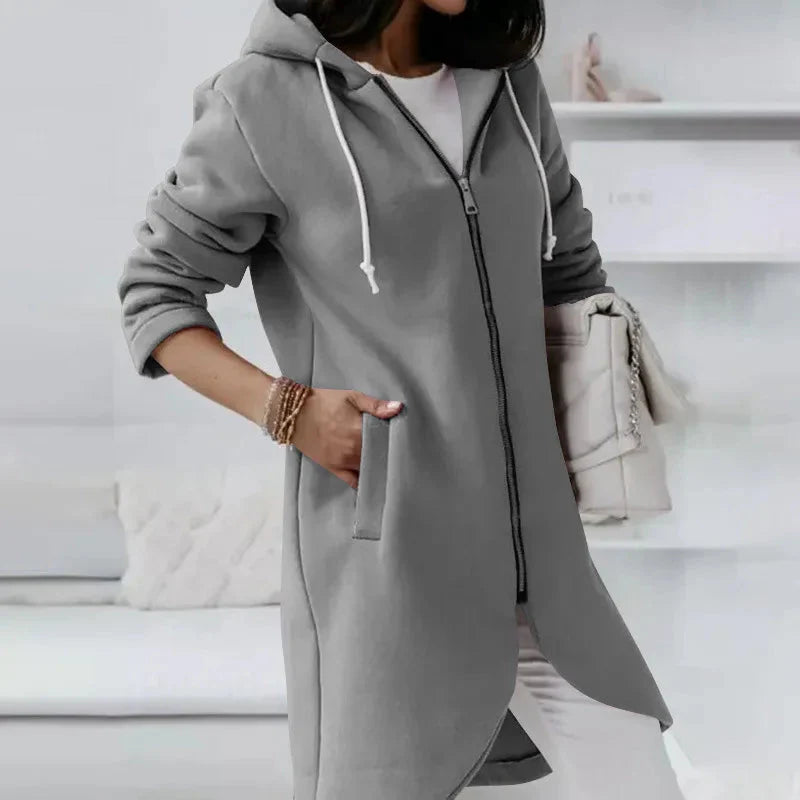 Sudadera urbana con cremallera extragrande para mujer