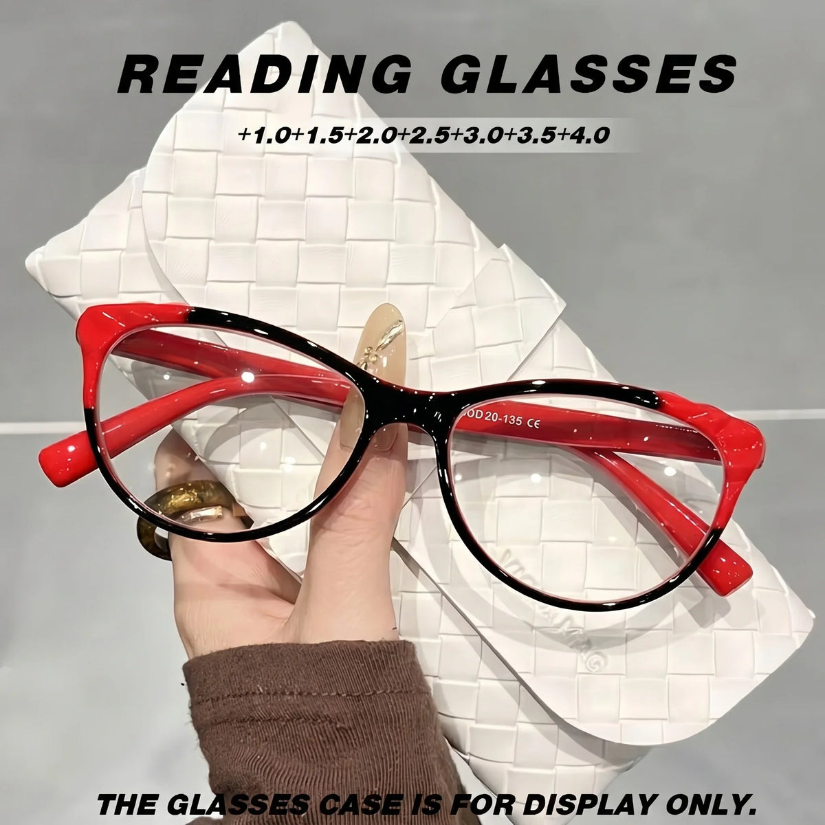 Retro Contrasting Cat Eye Reading Glasses for Women, Anti Blue Light Goggles, Lightweight and Comfortable Reading Glasses