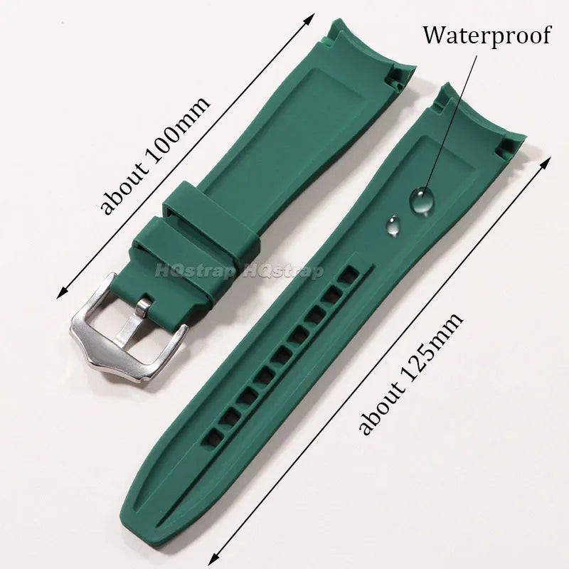 COROS Bands Silicone Watch Band Curved End Waterproof Rubber Strap
