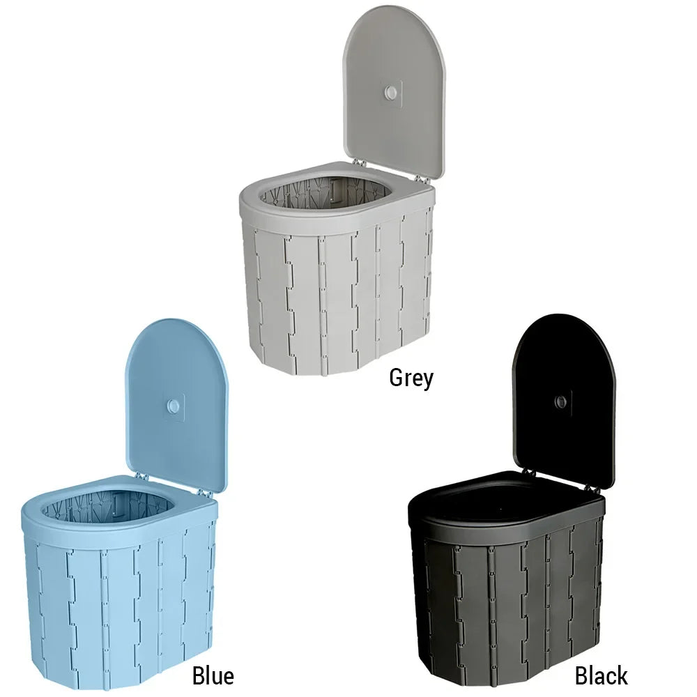 Outdoor Toilet for Camping Convenient Car-mounted Folding Toilet for Travel Adult Children and Elderly Potty Odor-proof Non-slip