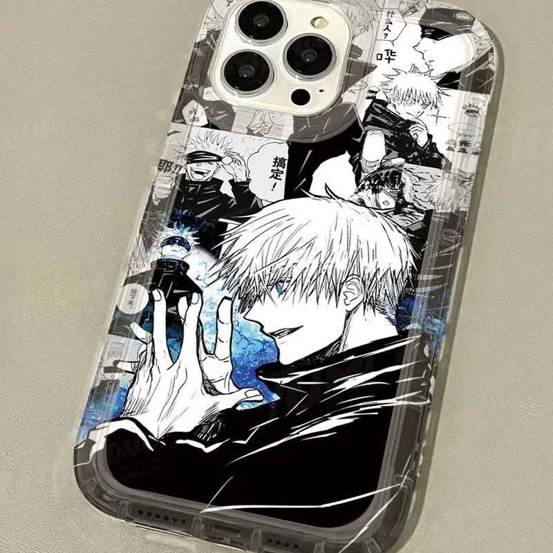 Silicone Protective Phone Case for iPhone 15 14 13 12 11 Pro Max XR XS X 8 7 6 6S Plus SE 2020 Jujutsu Kaisen Gojo Satoru Cover