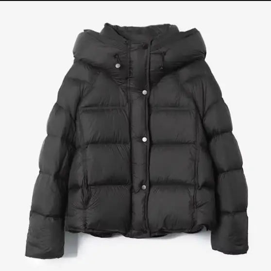 ZAROY Women's Thick Warm Cotton Jacket With Rhinestones Winter Casual Stand Collar Zipper Pocket Down Coat Puffer куртка