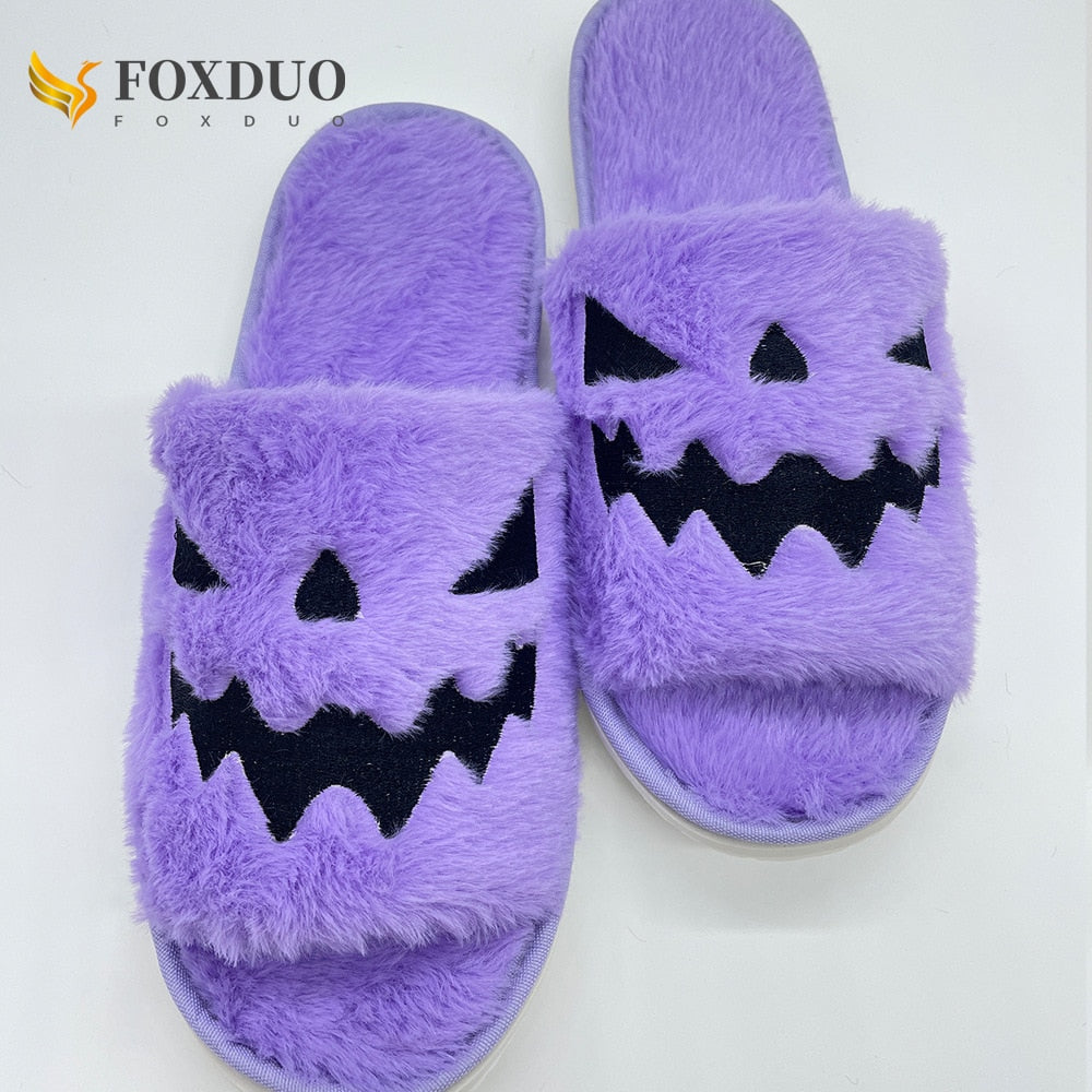 Pantuflas de calabaza de Halloween