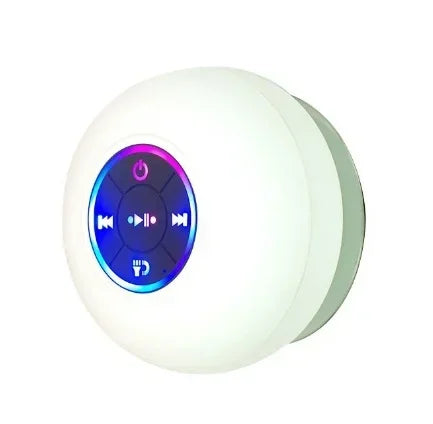 SOUNDCRASH | IPX4 Wall-Stick Chaos Blaster – LED Mini Bluetooth Shower Speaker for Degenerates on Tour