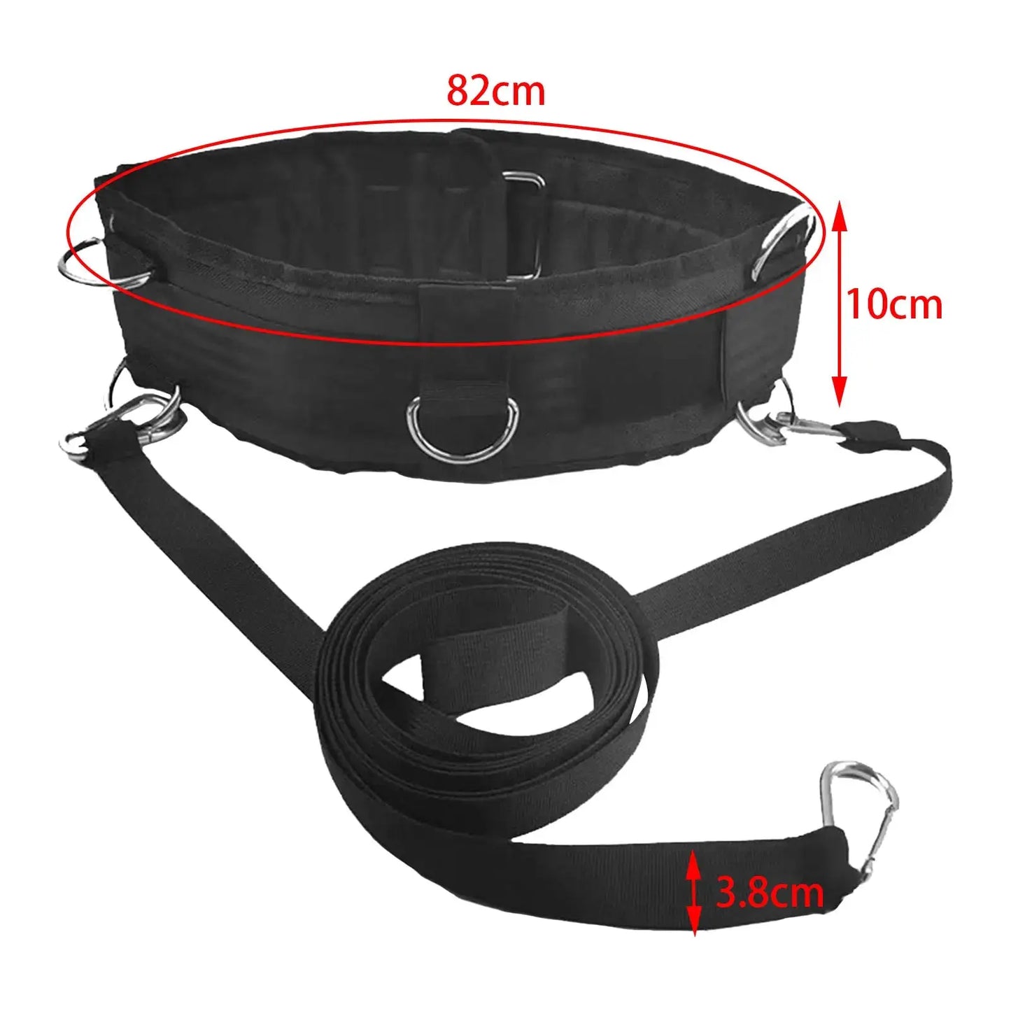 Power Sled Drag Rope with Resistance Bands