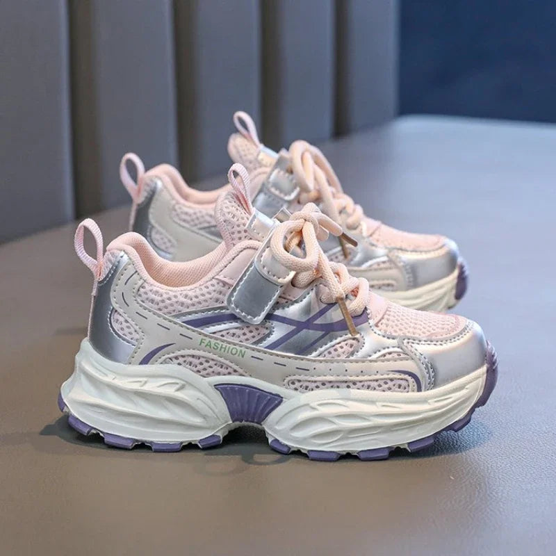 Children Mesh Sports Shoes 2025 Spring New Kids Sneakers for Girls Boys Lightweight Soft-soled Toddlers Running Chunky Sneakers