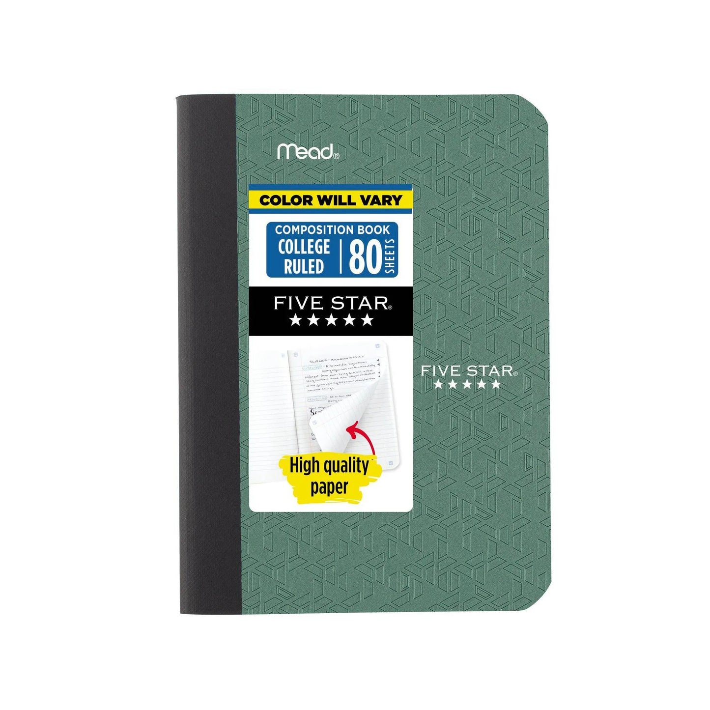 1pcs Mini Composition Notebook With Lined College Ruled Paper, Hard Cover, Assorted Color, Durable Sewn Pages, Non Toxic, School