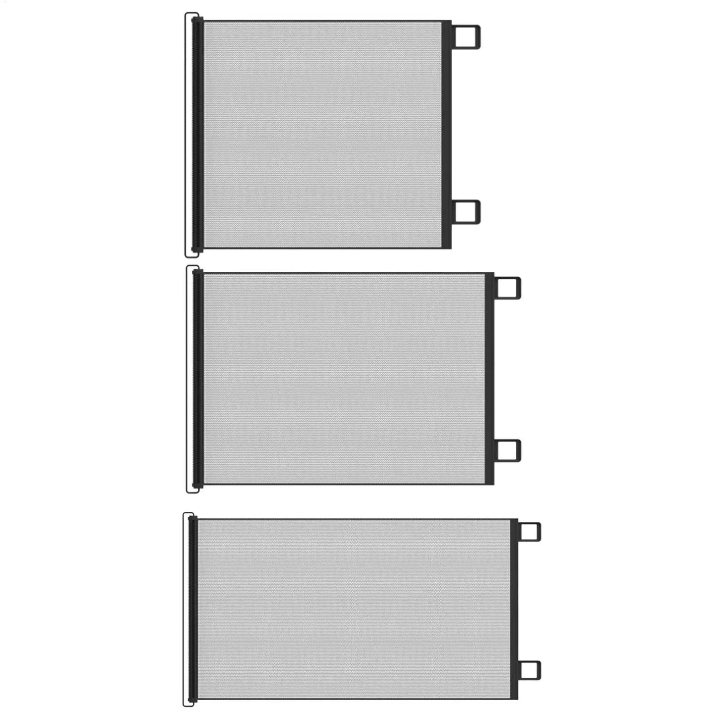 Retractable Pet Gate Dog Retractable Gate No-Drill Childproof Net Fence Cat Baffle for Indoor Staircase Patio Fireplace Deck