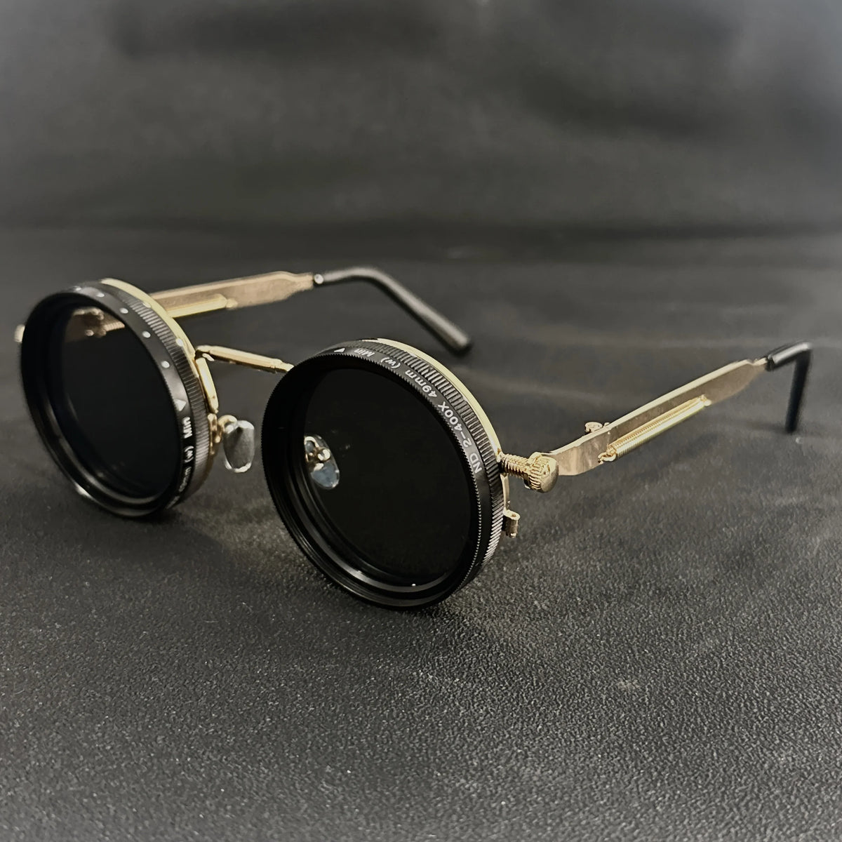 Men's Retro Steampunk Rotating Fashion Glasses - Adjustable Brightness Suitable for Party and Casual Wearing - Bohemian Style Gl