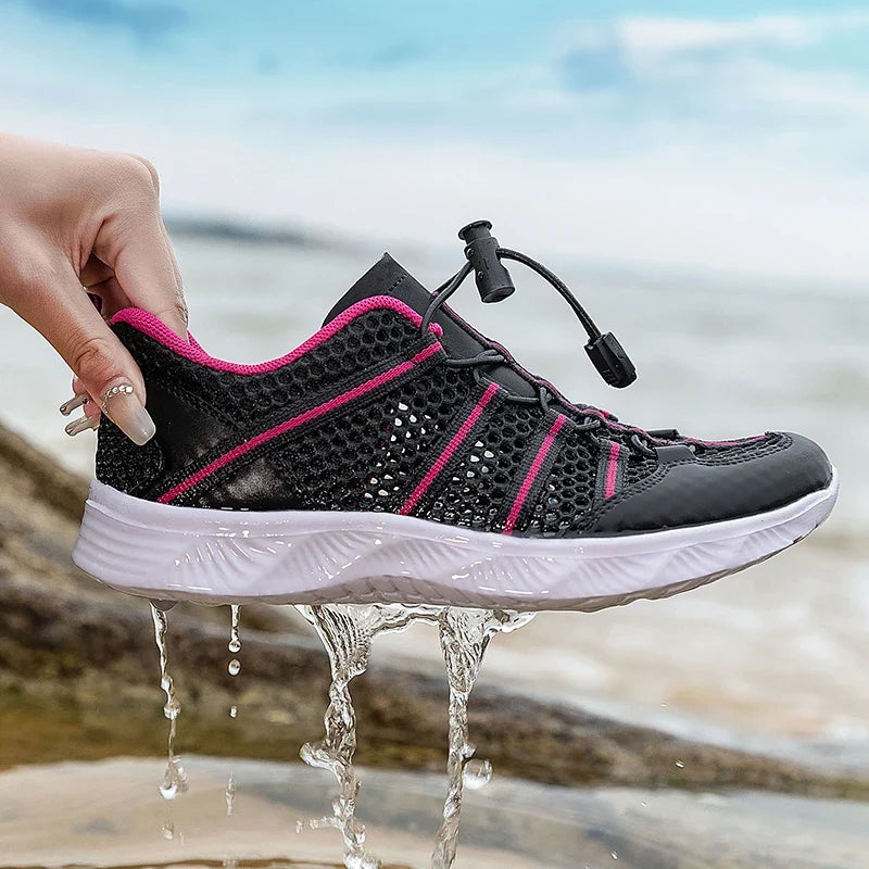 Women Men Aqua Shoes with Drainage Holes Creek River Tracing Shoes Amphibious Water Wading Upstream Outdoor Canyoning Camping