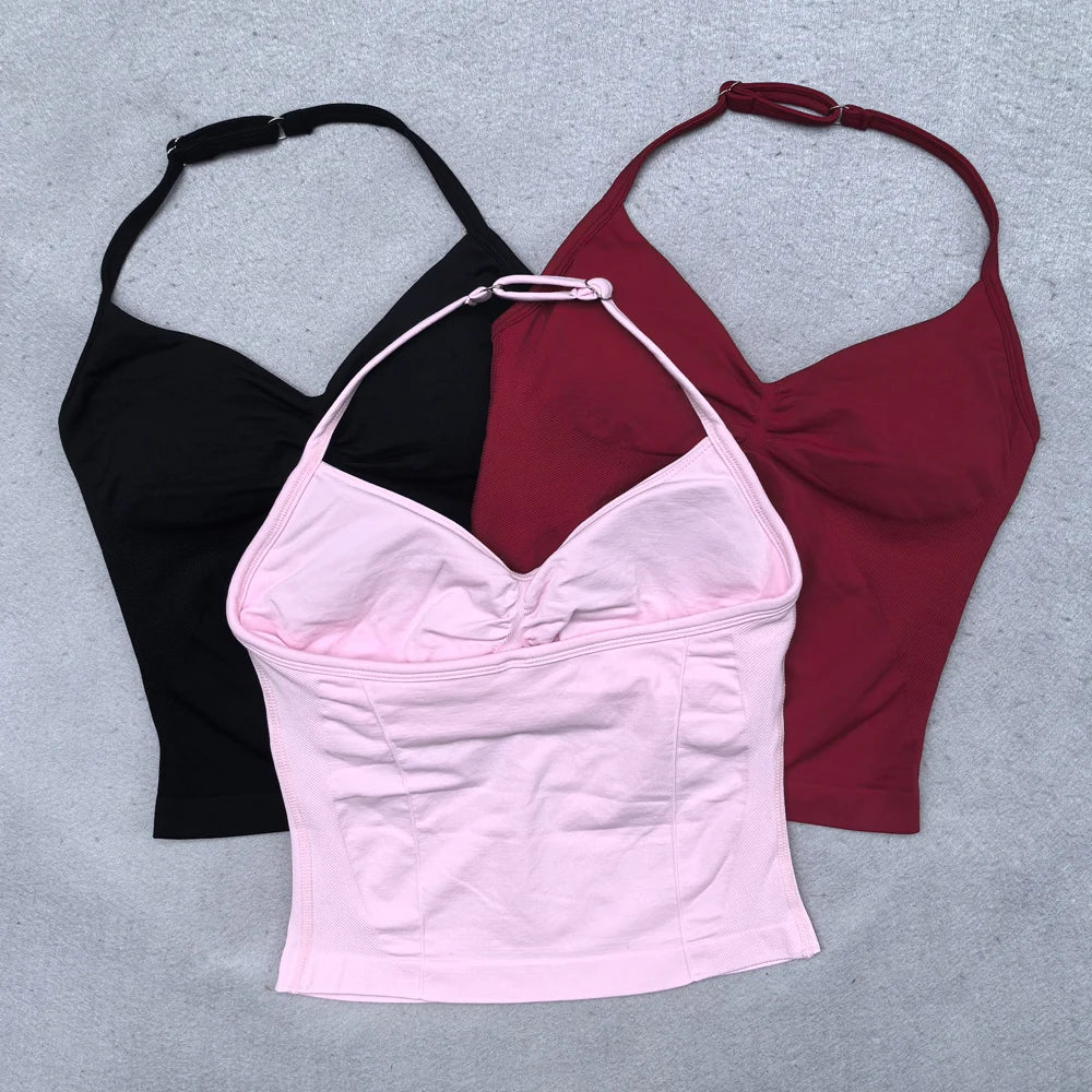 Adjustable Open Back Yoga Top Moisture Wicking Gym Tank