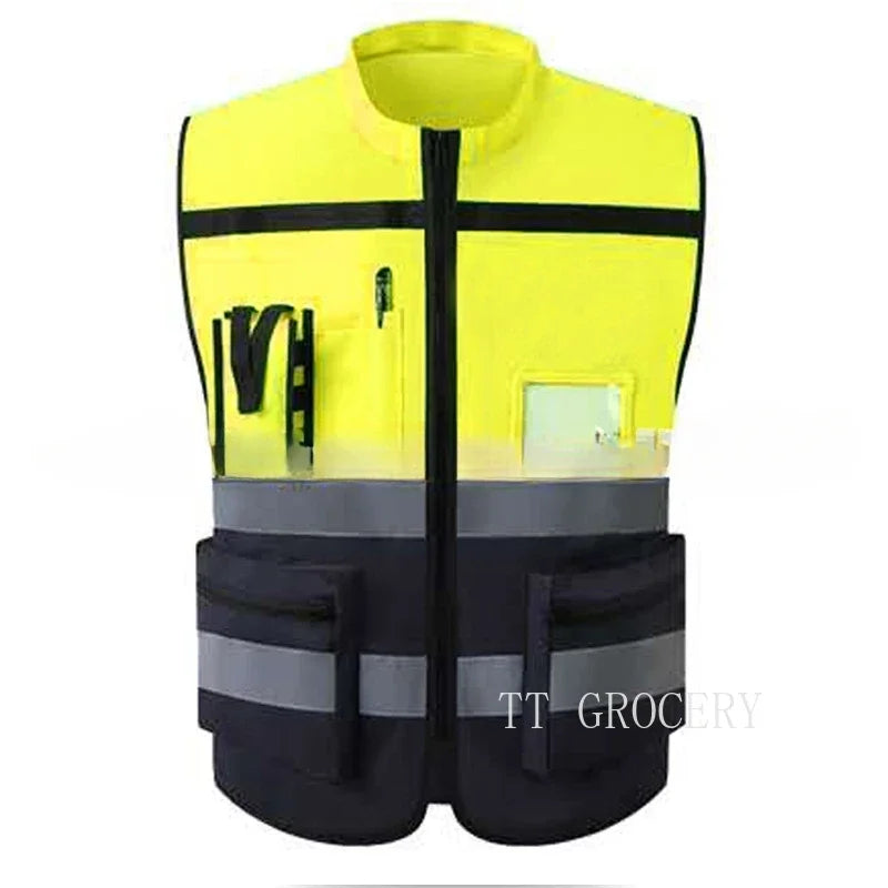 Safety First Men's Reflective Work Vest with Practical Features