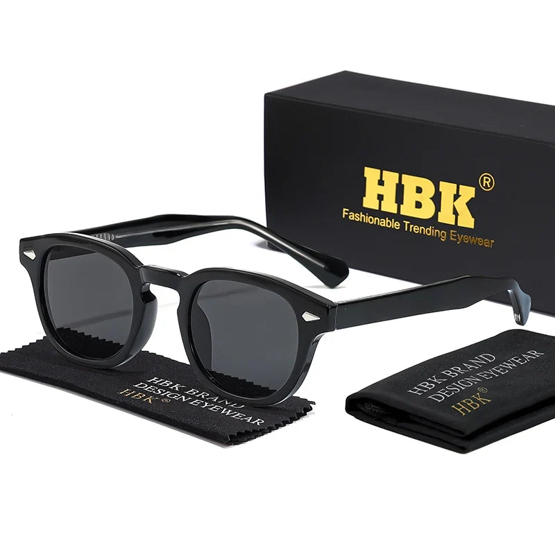 HBK Fashion Men's Sunglasses Gradient Lens Design Sun Glasses Simple Round Women Daily Wear Outdoor Shopping Travel Party