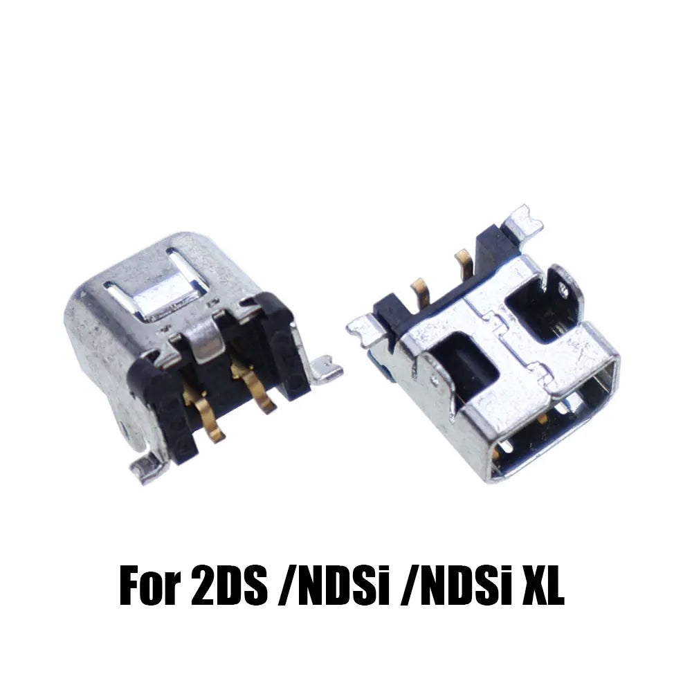 2pcs For NDS NDSL NDSi XL Power Socket Charging Port For GBA GBASP Link Connector For Switch / Lite / Oled / Pro NS Console