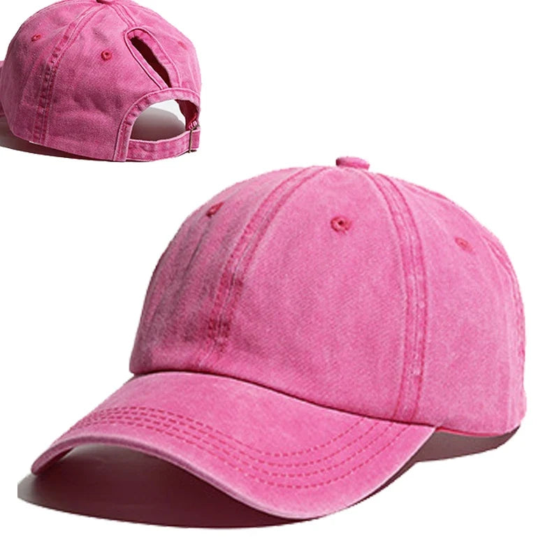 Distressed Ponytail Baseball Cap