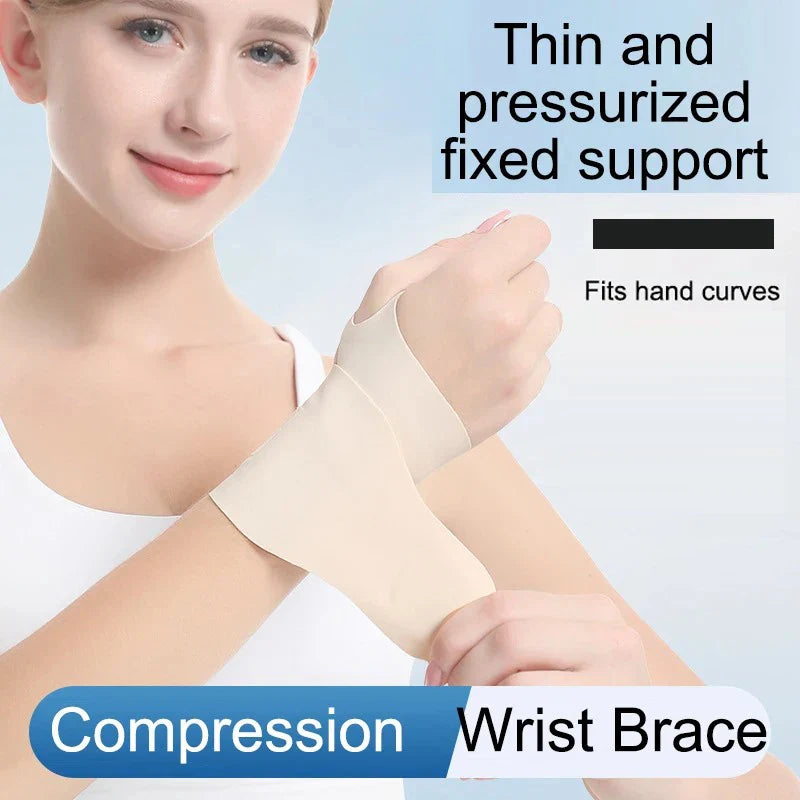 1Pc Elastic Wristband Wrist sleeve Brace Compression Thin Wrist Badminton tennis Wrist Thumb Support Brace Gloves Palm Protector