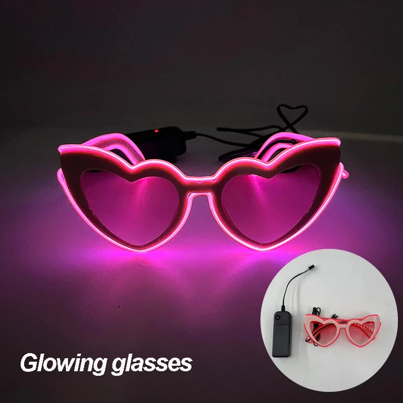 New Cool Cyberpunk Style Glasses Glowing Party Decor Luminous LED Sunglasses Lighting Up Bar Rave Music Dancing Party