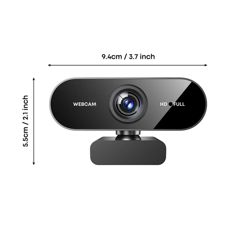 1080p FHD Webcam with Microphone, USB Computer Camera for Laptop