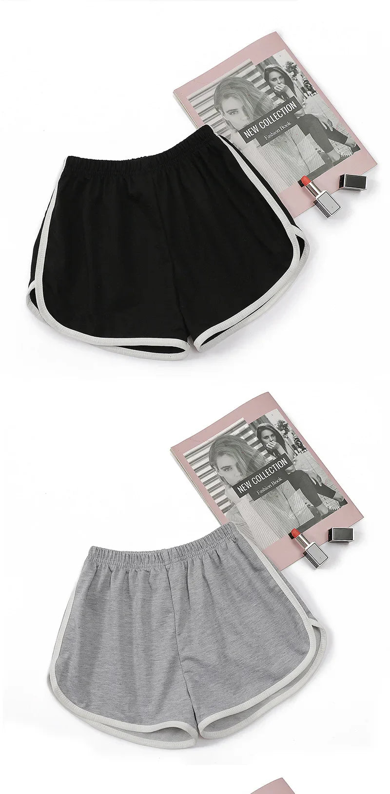Pantalones cortos elásticos para mujer, holgados, de secado rápido