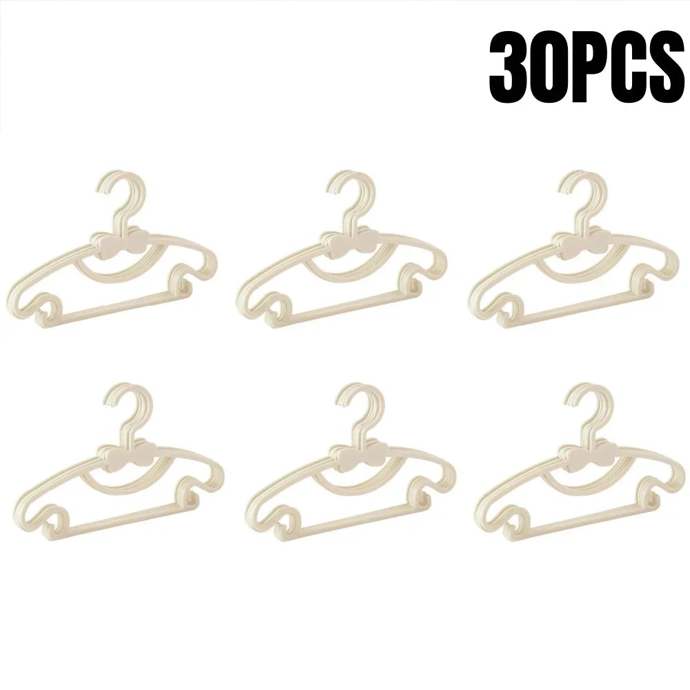 5-50pcs Baby Hangers Plastic Kids Clothes Storage Hanger for Nursery