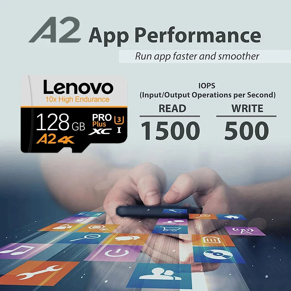 Lenovo Extended Capacity Memory Card TF Cards SD Cards Micro TF SD 128GB 1TB 32GB Correction HD A1 for Tablet / Android / Gaming