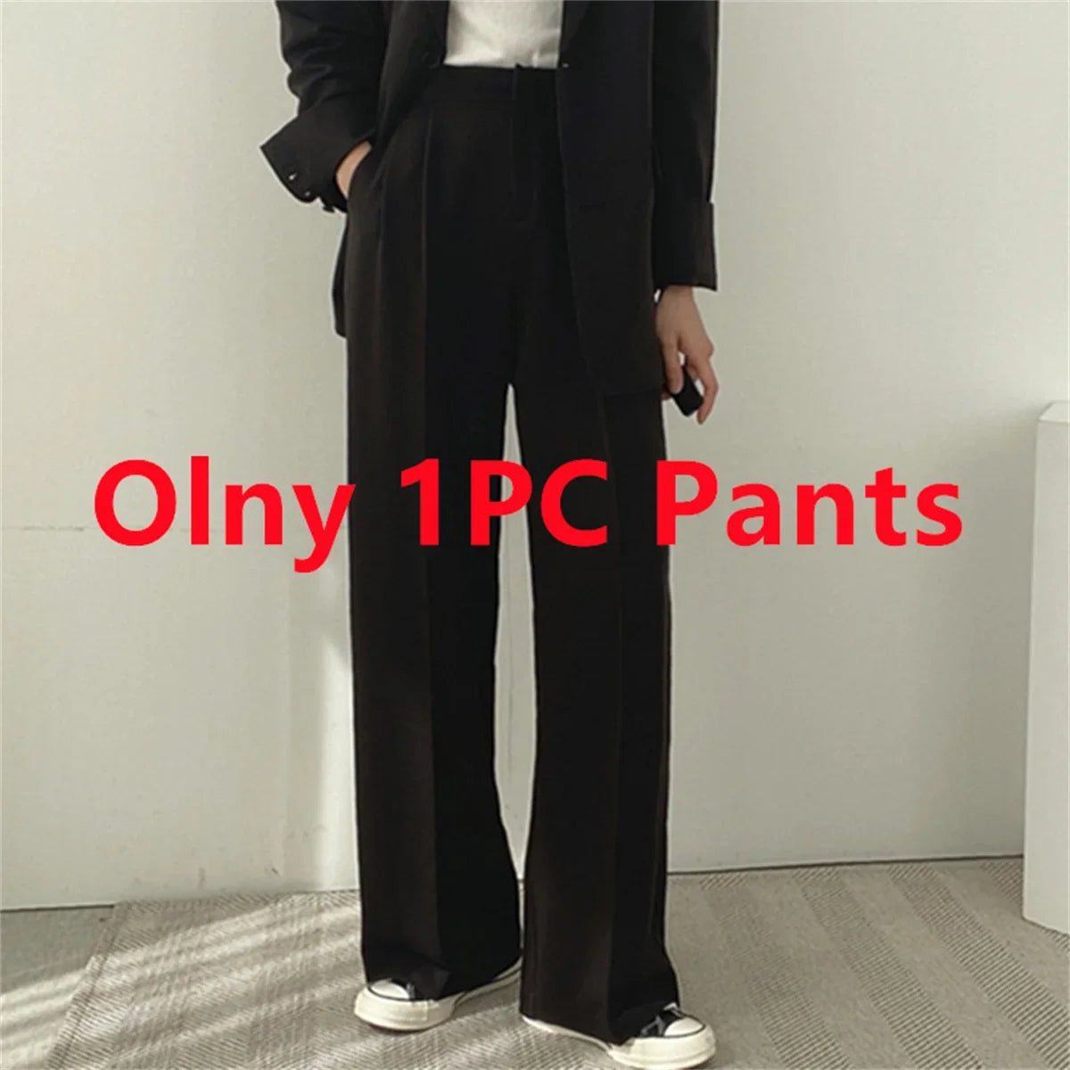Elegant Office Lady Business Suit Set Blazers 2026 Spring New Women's Clothing Suit Jacket Casual Pants Set Wide Leg Suit Pants
