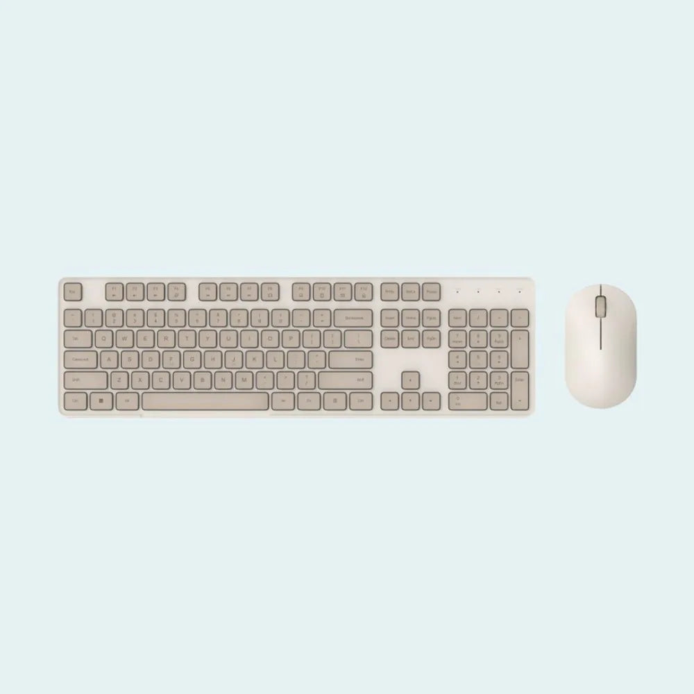Xiaomi Keyboard and Mouse Set 2 2.4G Wireless Keyboard and Mouse Set Office Slim Keyboard 104Keys Smart Energy-saving Sleep Mode
