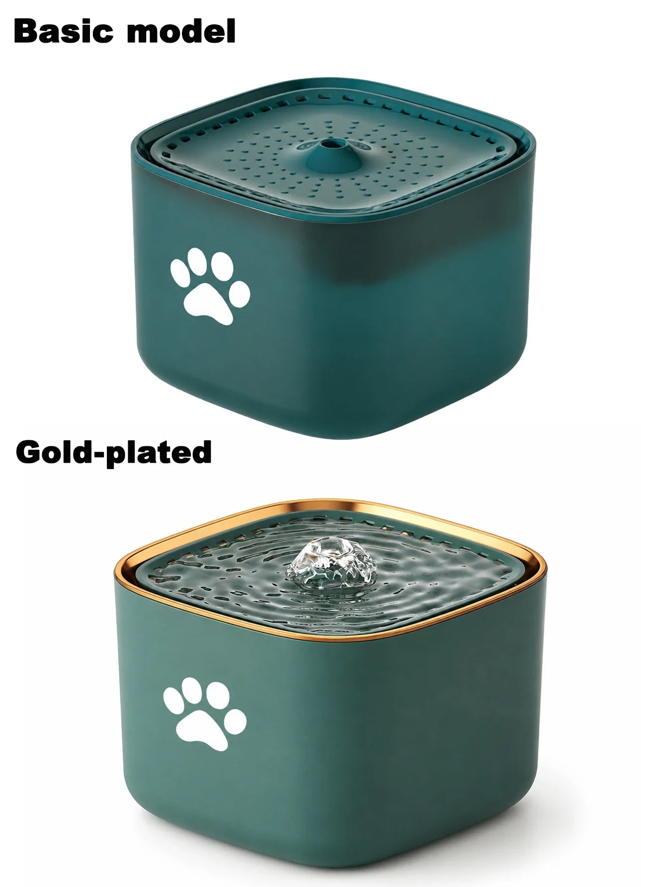 3L/101.45oz pet water fountain, suitable for cats and dogs, with automatic fountain and filter, quiet water circulation system,