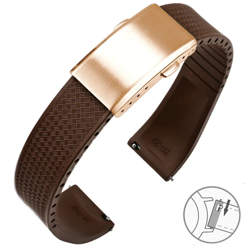 Polar Vantage, Grit X & Ignite FKM Rubber Band with Folding Clasp