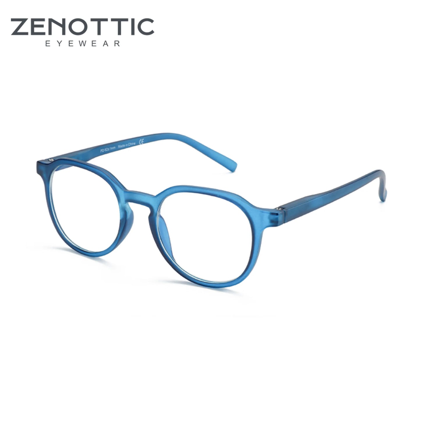 ZENOTTIC Retro Circular Anti-blue Light Glasses Blue Light Blocking Round Computer Eyeglasses for Unisex Fashion 420007