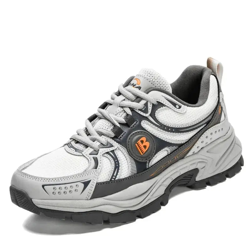 Men's Leather Mesh Running Shoes