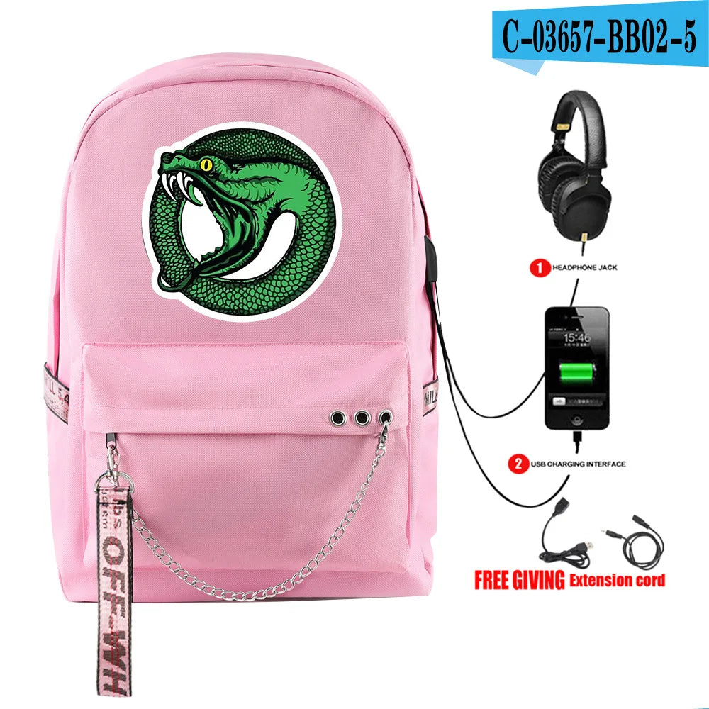 Youthful School Bag Unisex TV Riverdale Season 5 Travel Bags Usb Rechargeable Oxford Waterproof Notebook Shoulder Backpacks