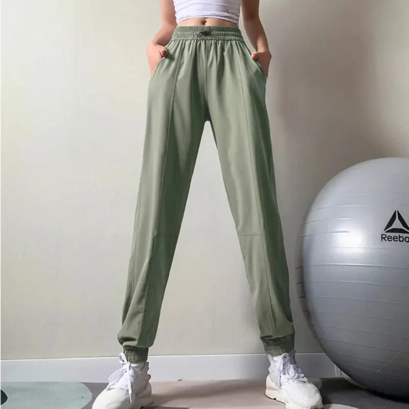 Women's Elastic Waist Yoga & Running Pants