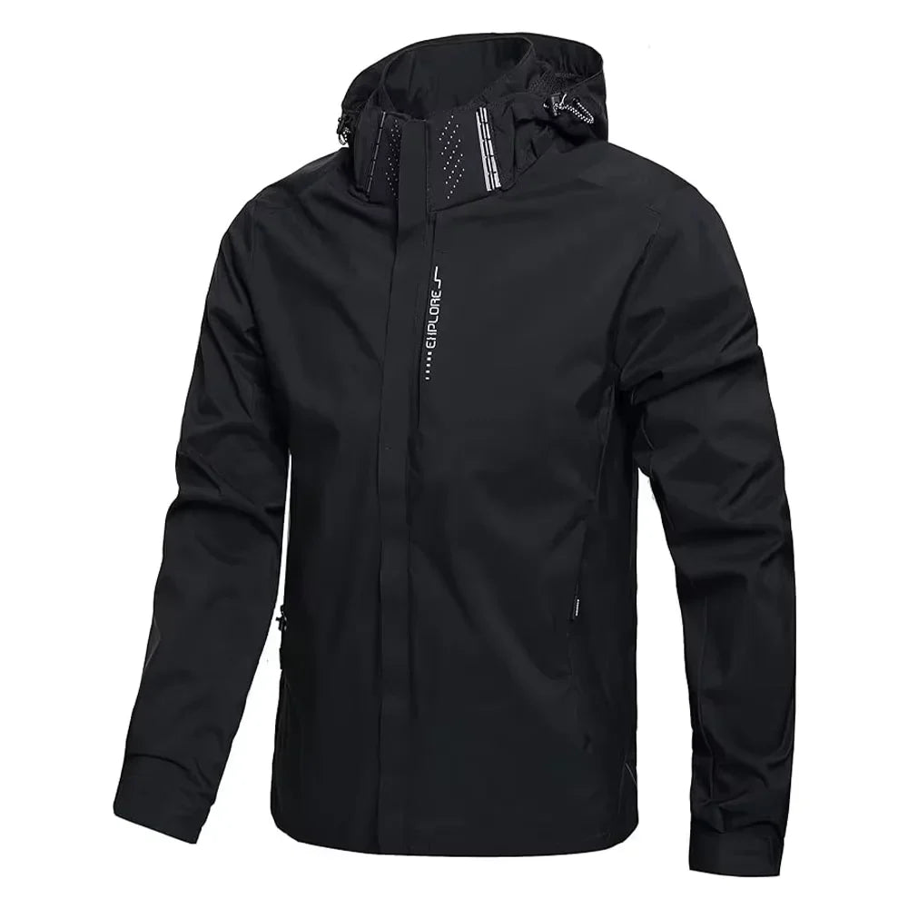Chubasquero impermeable para exteriores para hombre, abrigo ligero para ciclismo con capucha, ropa de calle, chaqueta a prueba d