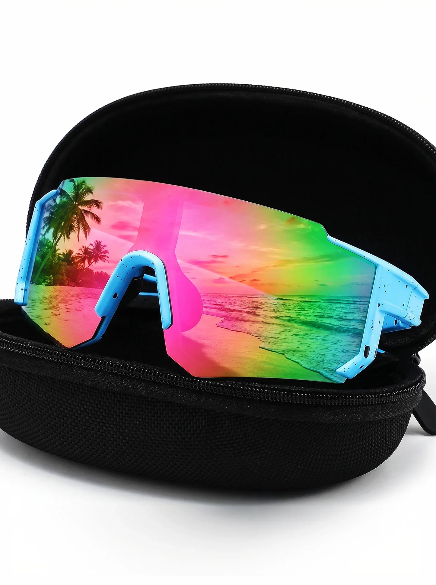 VIOLA MAG Premium Oversized Cycling Sunglasses, Ultra-light TR90 Frame Wrap-around Sports Glasses Fashionable Mountain Bike Shad