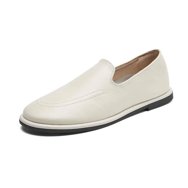 Women's Loafers Genuine Leathe 2026 Non-slip Flat Slip-on Shoes For Women Large-size Cow Suede Shallow-mouth Female Shoes