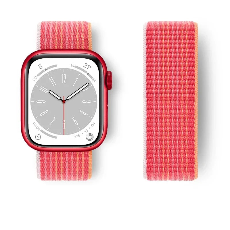 Nylon Sport loop Strap For Apple Watch Band 44mm 42/40mm 45mm  38/41mm pride Bracelet iwatch Ultra2 49mm Series 9 8 se 7 6 5 4 3