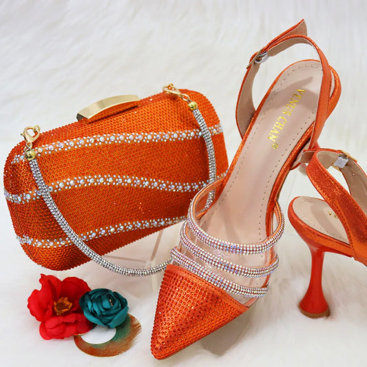 Conjunto a juego de zapatos y bolso nuevos HGB1-1