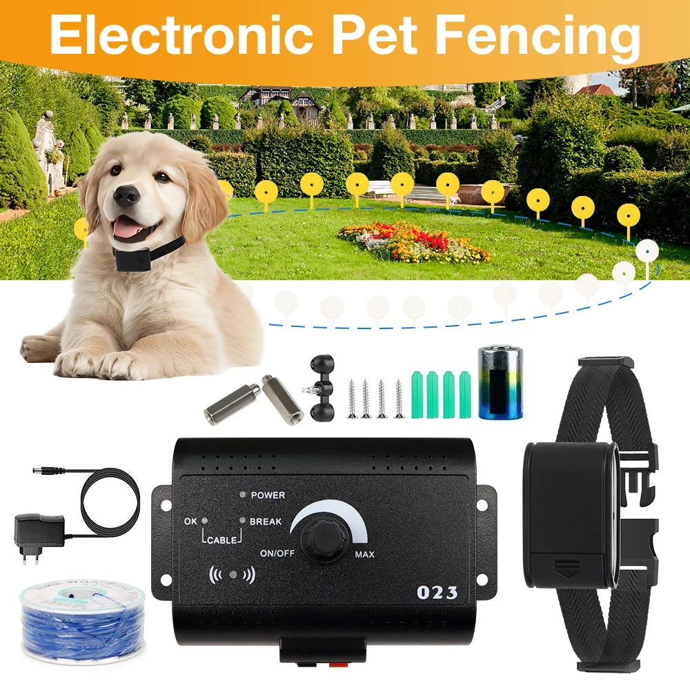 HT-023 Pet Electronic Fencing System Rechargeable Dog Training Device Electric Dog Fence Beep Shock Collar for Pet Supplies
