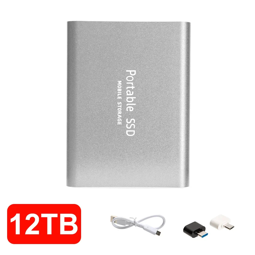 4TB Mini External Solid State Drive Portable SSD 8TB Hard Drive Small Size Quick Read Write Travel Backup Storage