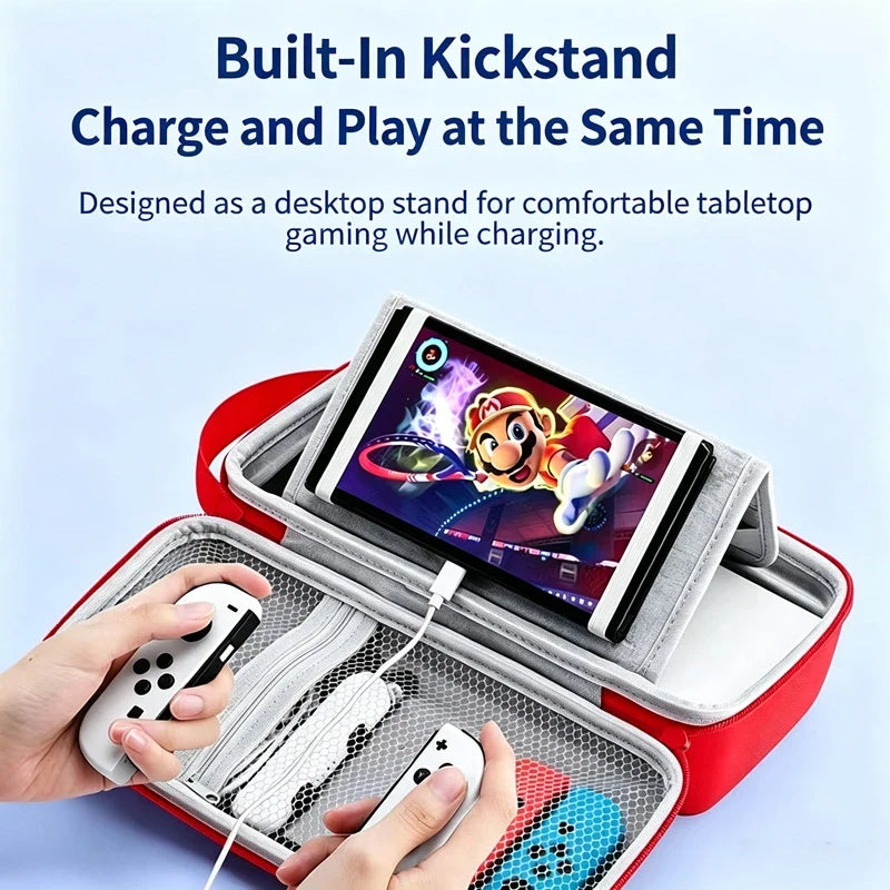 Hard Shell Carrying Case For Nintendo Switch 2 Portable Shockproof Travel Storage Bag With Game Card Slots Protective Cover