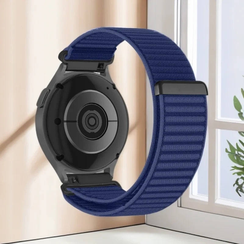 Garmin 18/20/22mm Quick Release Woven Nylon Hook-and-Loop Band with Metal Ring