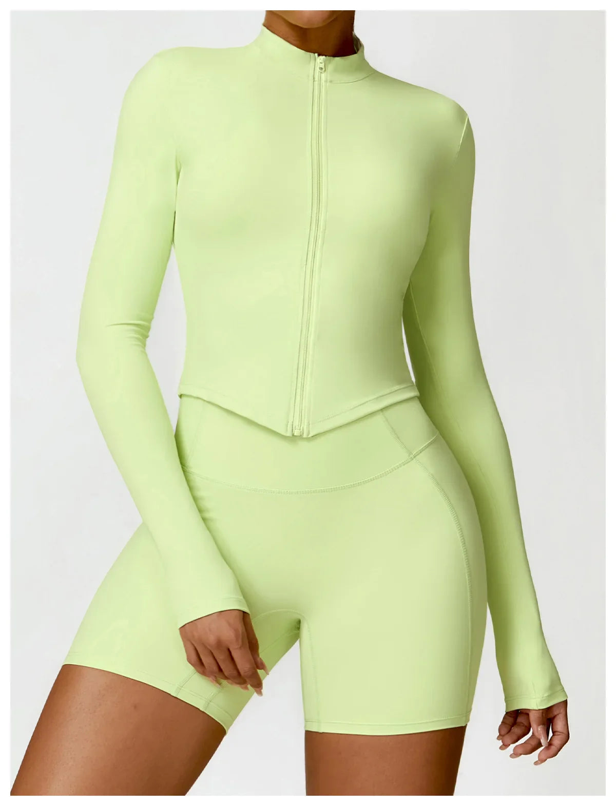 Chaqueta de mujer con cremallera completa y estilo deportivo