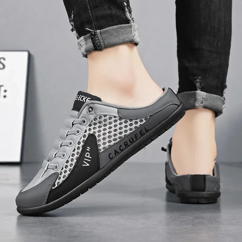 Men's Fashion Soft-soled Half Slippers Summer Men Trendy Bottom Casual Shoes Soft Sole Sneakers Zapatos De Hombre Plus Size 48