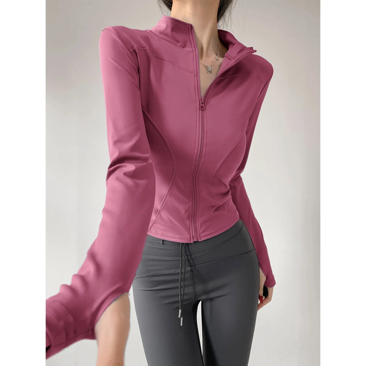 Women's Zippered Yoga Shirt