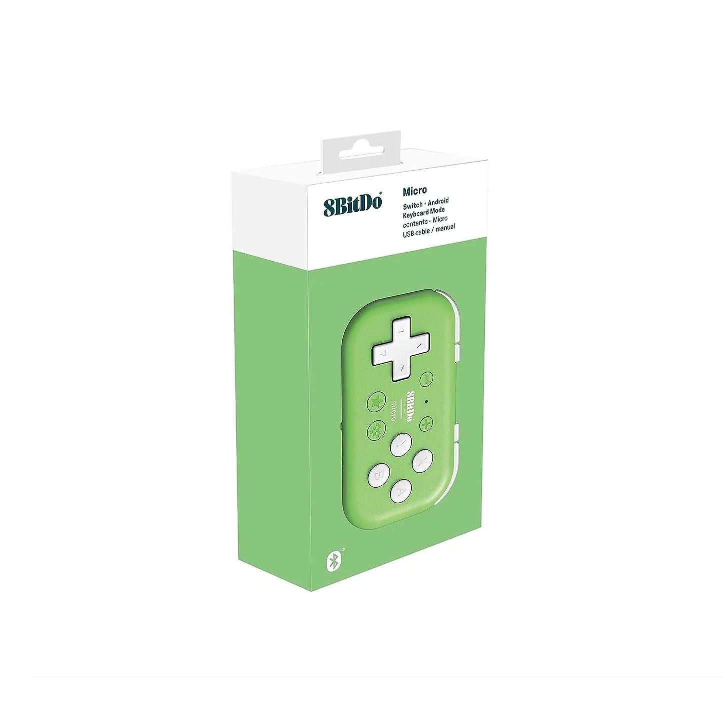 8Bitdo Micro Bluetooth Gamepad Pocket-sized Mini Game Controller for Switch, Android, and Raspberry Pi, Supports Keyboard Mode