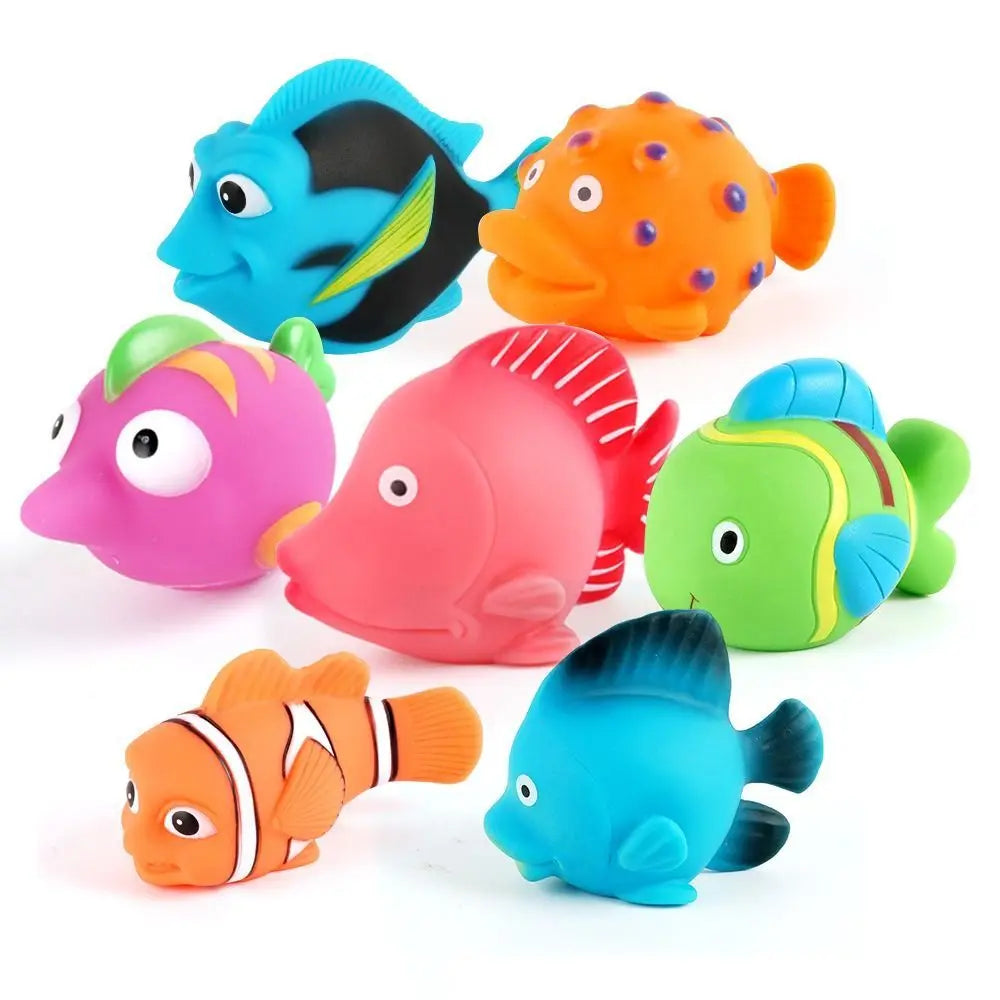 Playful Fish Bath Toys for Kids Squeeze & Spray Fun!